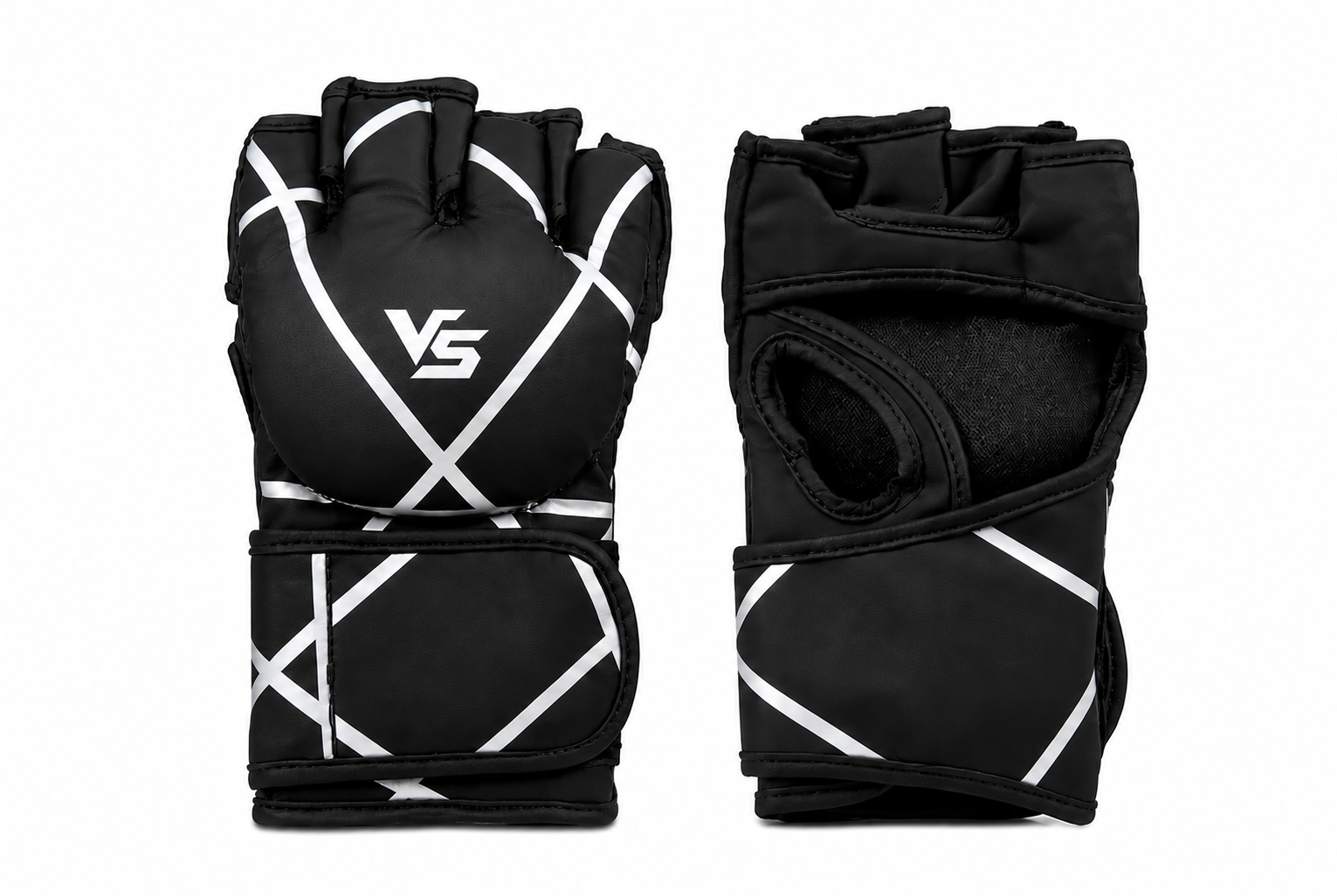 VS M1 Voltring Elite MMA Grappling Gloves in Black and White