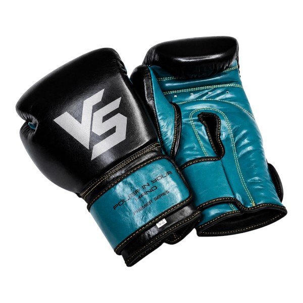 VS T4 Voltring Titan Sparring Boxing Gloves in Black and Teal