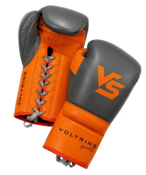 VS S7 Voltring Prime Sparring Boxing Gloves in Charcoal Grey and Orange