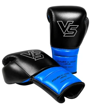 VS S4 Voltring Prime Long Cuff Sparring Boxing Gloves in Black and Blue