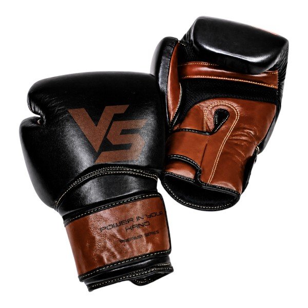 VS T3 Voltring Titan Sparring Boxing Gloves in Black and Bronze
